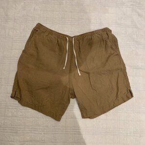Alex Crane Bo Linen Shorts – Warm Khaki / Tan (Men’s XL)